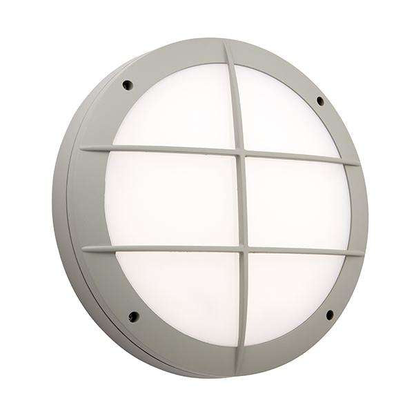Armstrong Lighting:LUIK GREY GRILL BULKHEAD CASING IP65