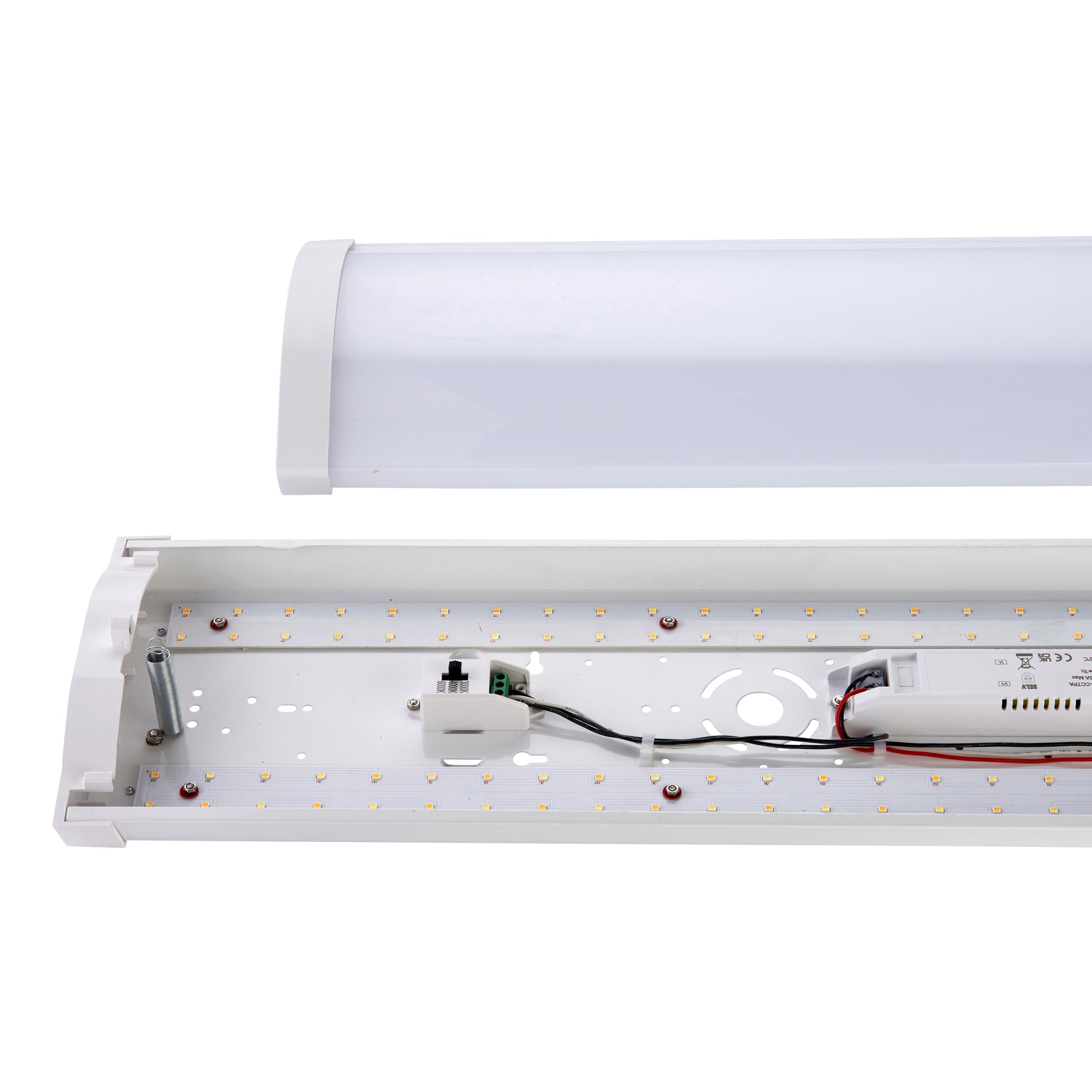 Dual LED 5ft 30W/58W Tri Coloured LED Batten. Emergency Version