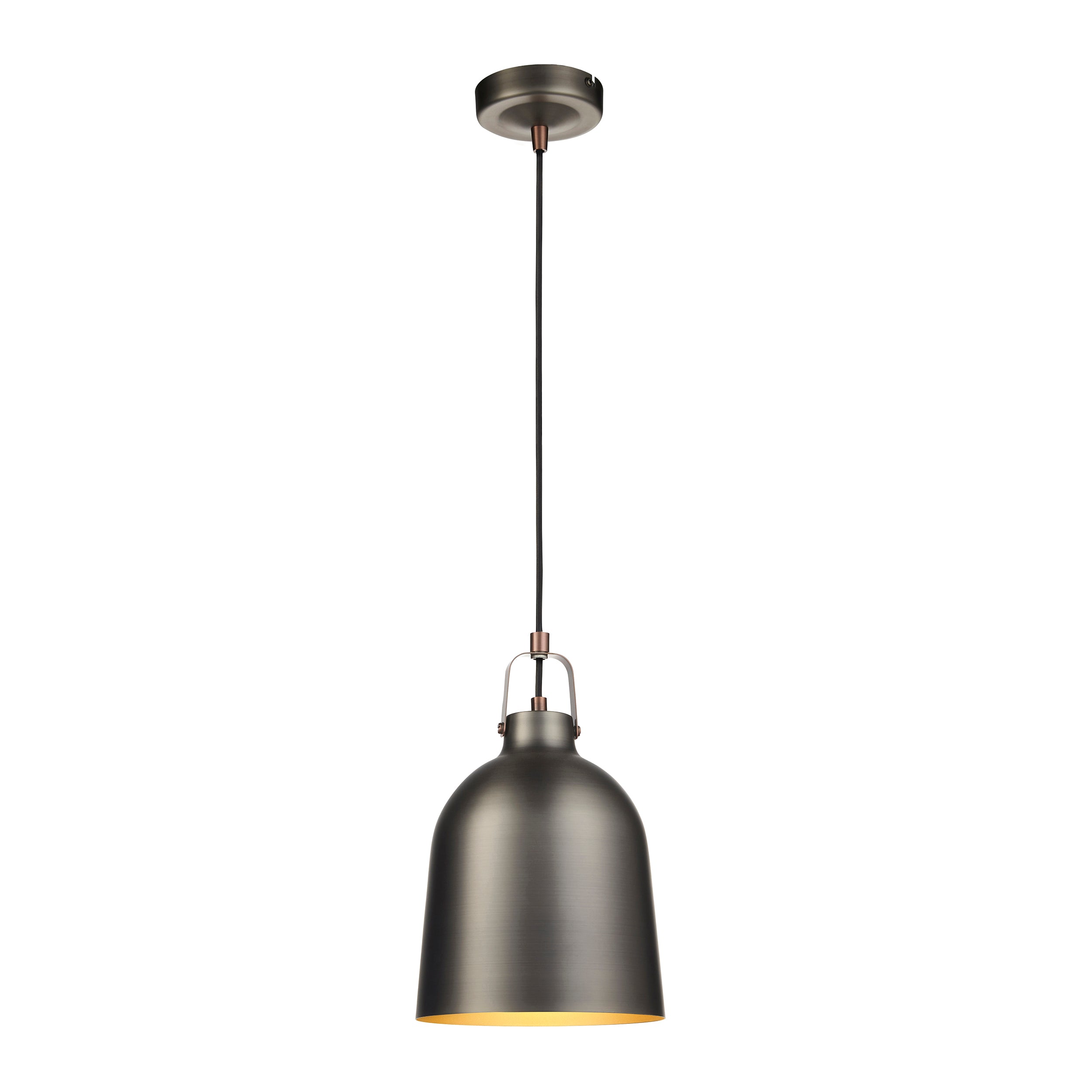 Lazenby Industrial Style Aged Pewter Pendant Light