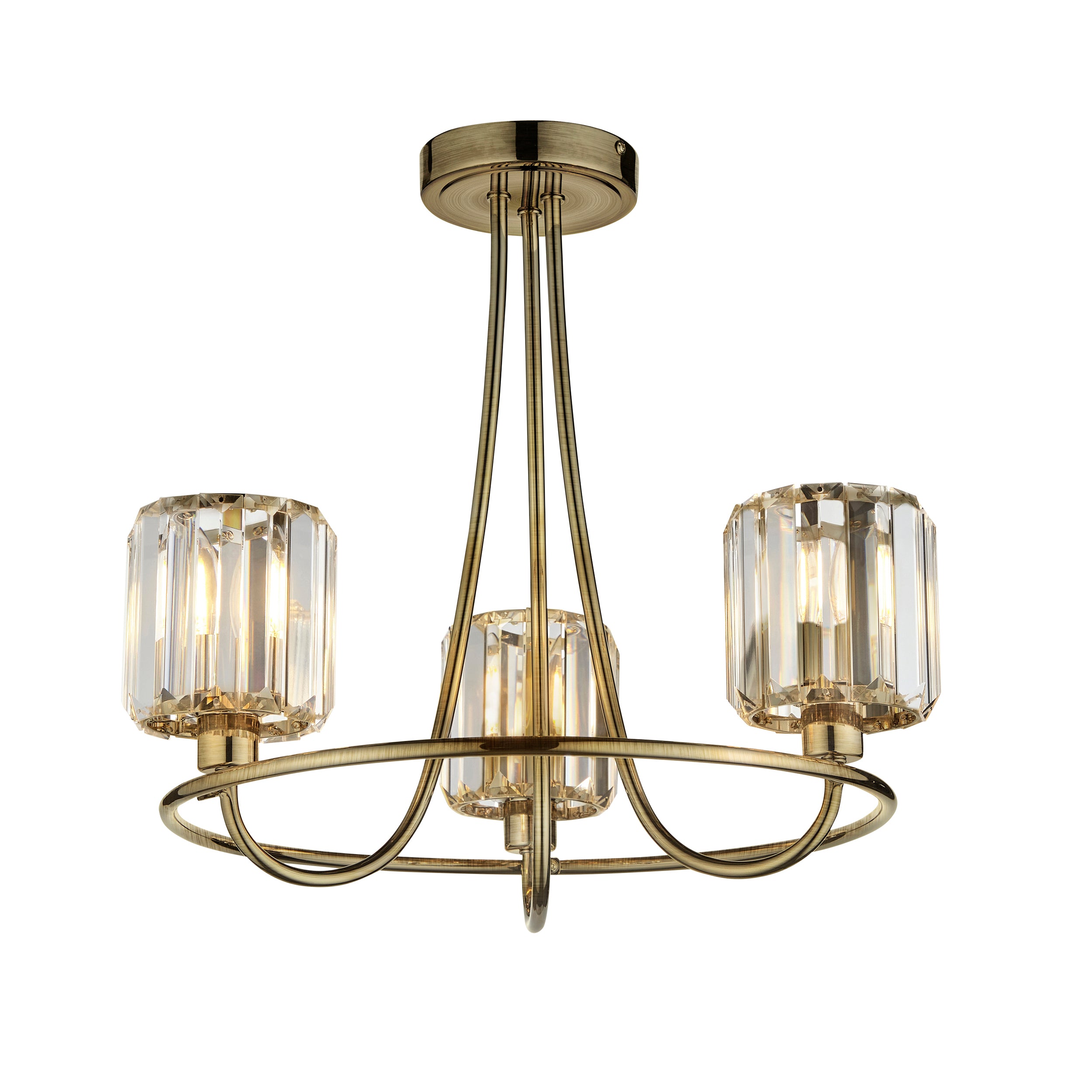 Berenice Sophisticated Antique Brass Ceiling Light