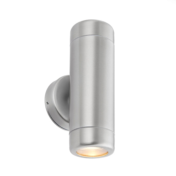 Odyssey Up & Down Wall Light. Brushed Steel