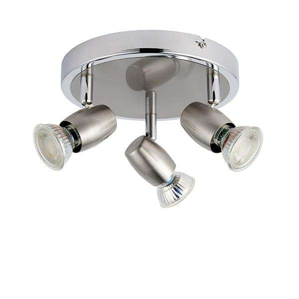 Armstrong Lighting:Palermo 3 Spot Light. Brushed Chrome
