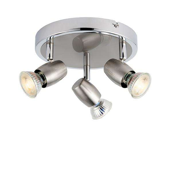 Armstrong Lighting:Palermo 3 Spot Light. Brushed Chrome