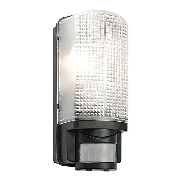 Armstrong Lighting:Motion Security Light in Black with PIR. E27 Bulb