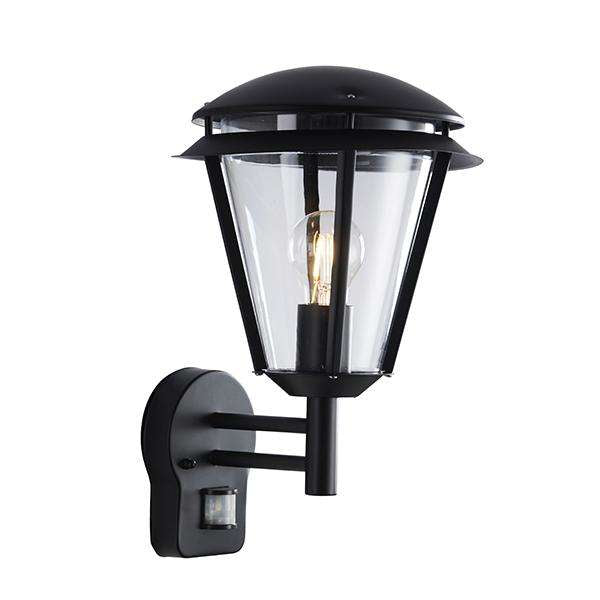 Armstrong Lighting:INOVA PIR 1LT WALL IP44 60W BLACK