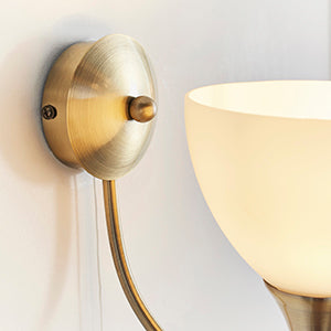 Alton Traditional Wall Light With Pull Cord. Brass