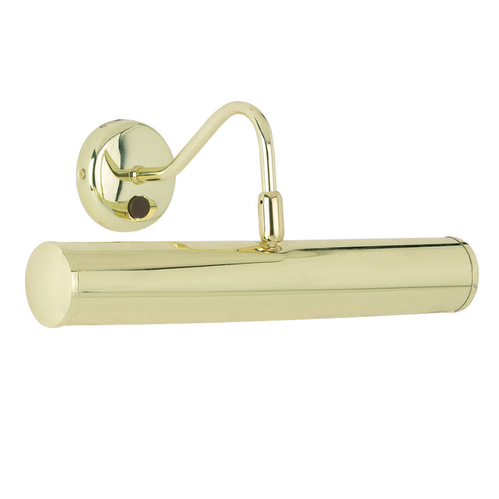 Turner Picture Light. Wall Mounted. Polished Brass. 355mm