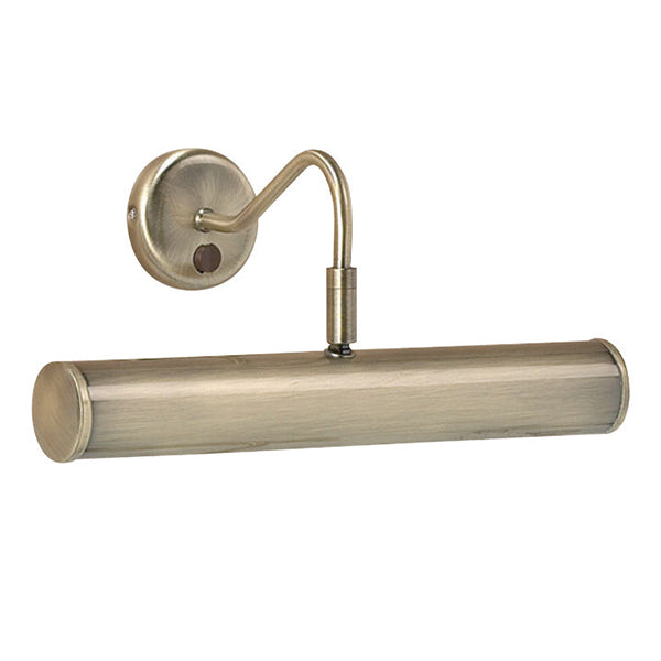 Turner Picture Light. Wall Mounted. Antique Brass. 355mm