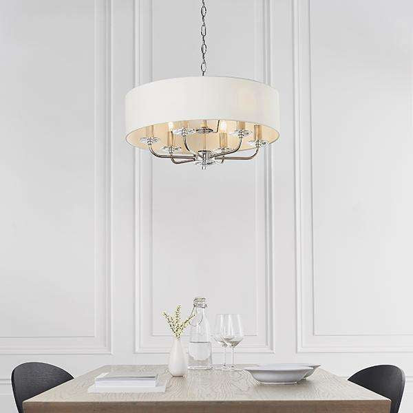 Armstrong Lighting:Nixon 6 Light Bright Nickel Pendant