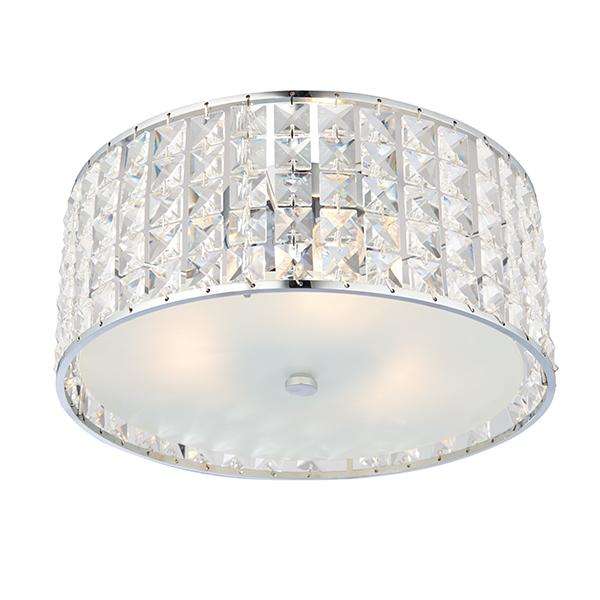 Armstrong Lighting:Belfont Crystal & Chrome Ceiling Light