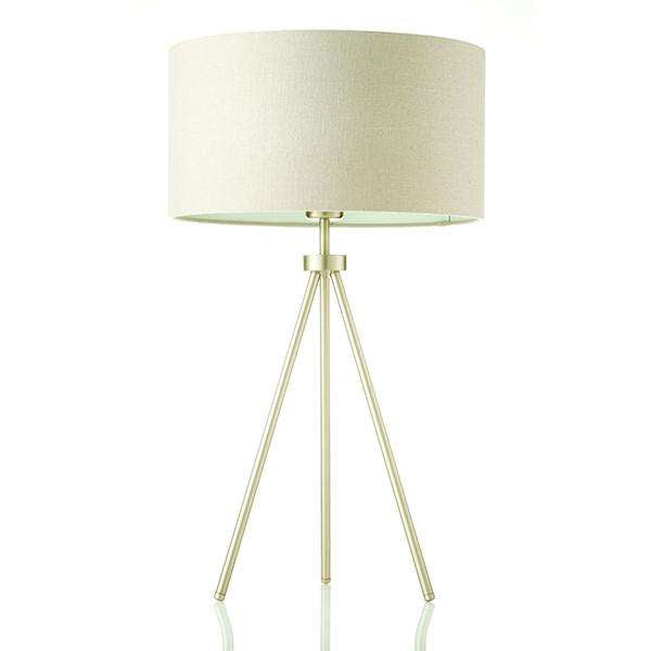 Armstrong Lighting:Tri Table Lamp in Satin Nickel