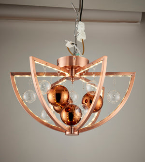 Muni Striking Contemporary LED Ceiling Light in Copper