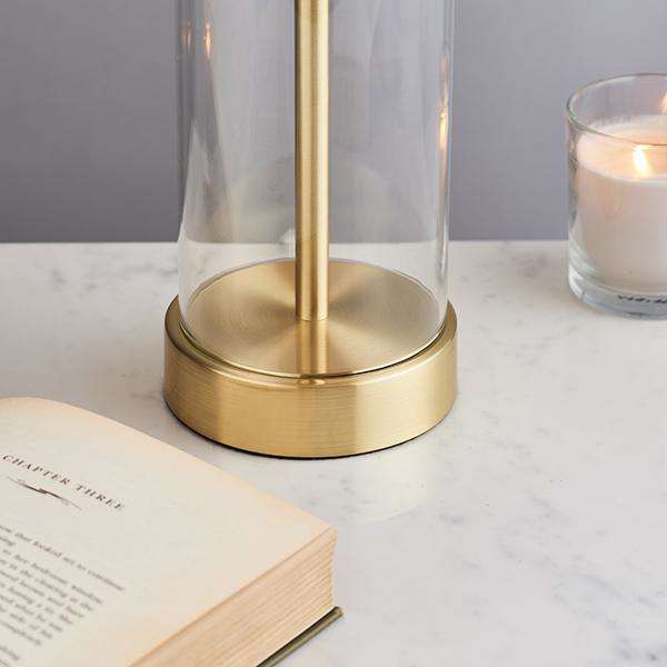 Armstrong Lighting:Lessina Touch Table Lamp - White & Gold