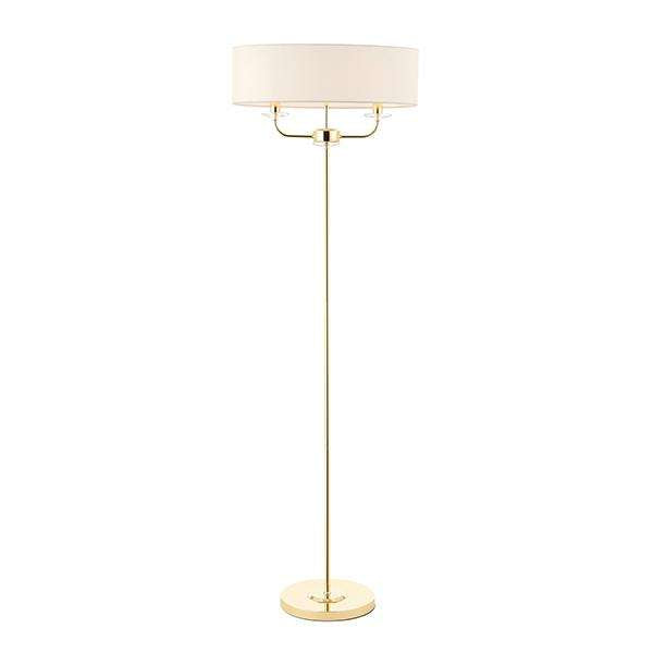 Armstrong Lighting:Nixon Brass Base Floor Lamp