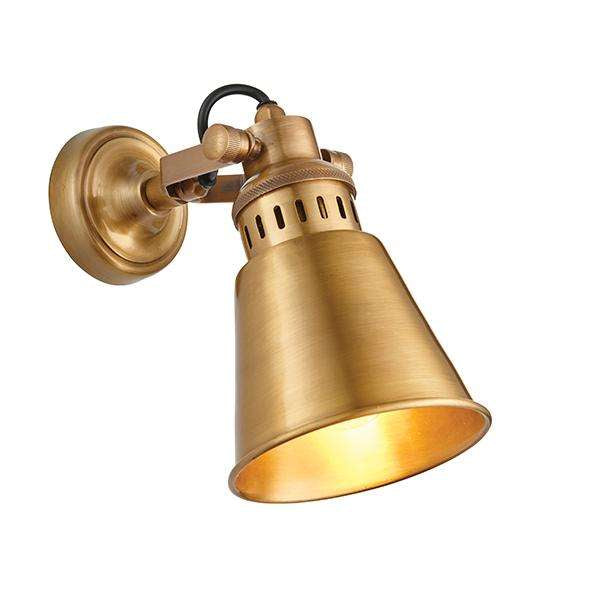 Armstrong Lighting:Elms Antique Solid Brass Wall Light