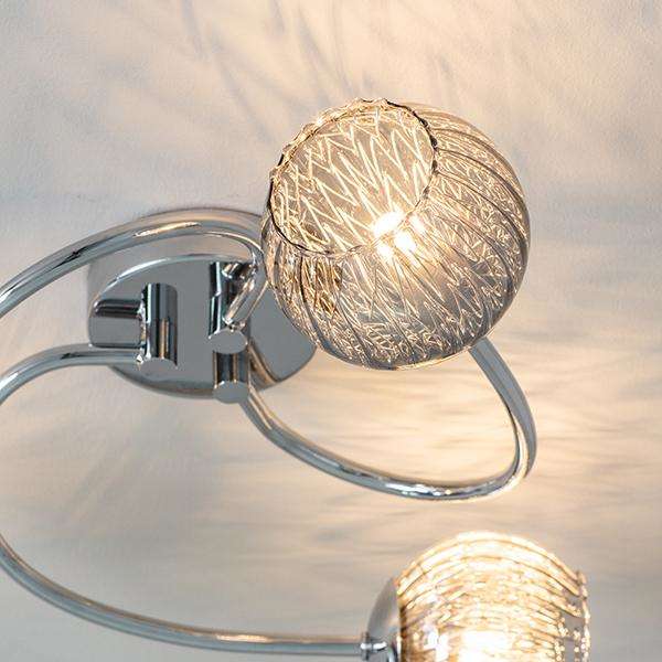 Armstrong Lighting:Aerith Chrome 3 Light Semi Flush Ceiling Light