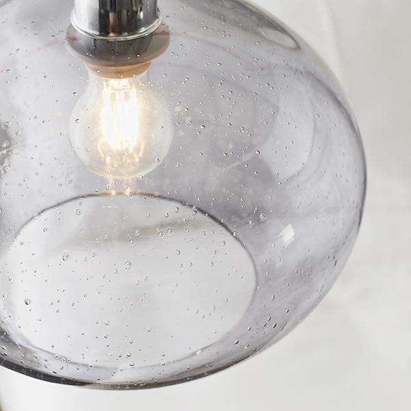 Armstrong Lighting:Dimitri Pendant Shade Grey Bubble Glass
