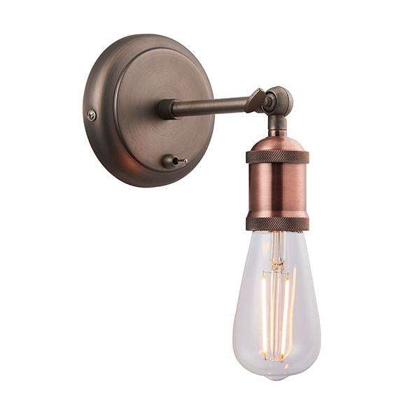 Armstrong Lighting:Hal Aged Pewter Wall Light - No Shade