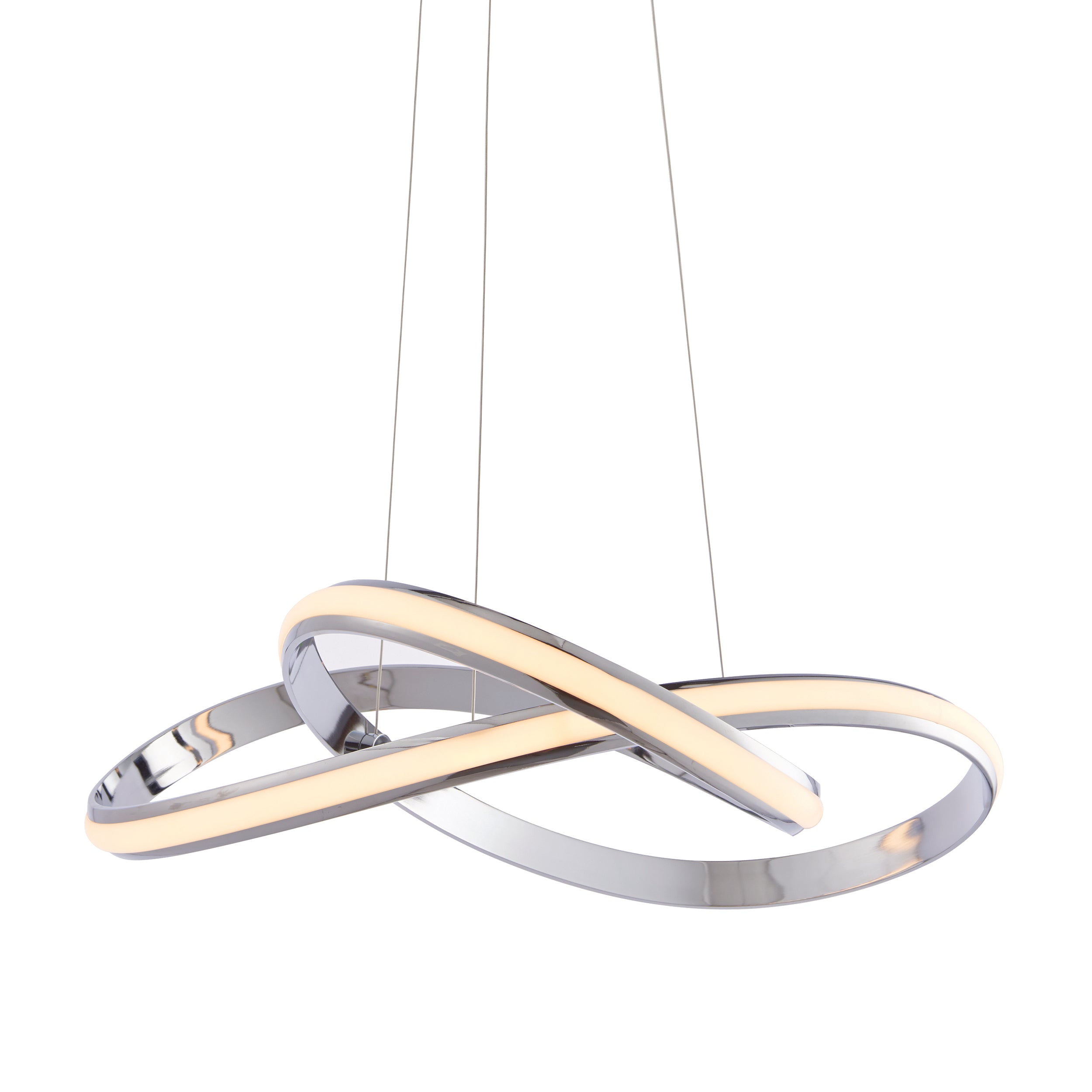 Aria Contemporary Designer Chrome LED Pendant