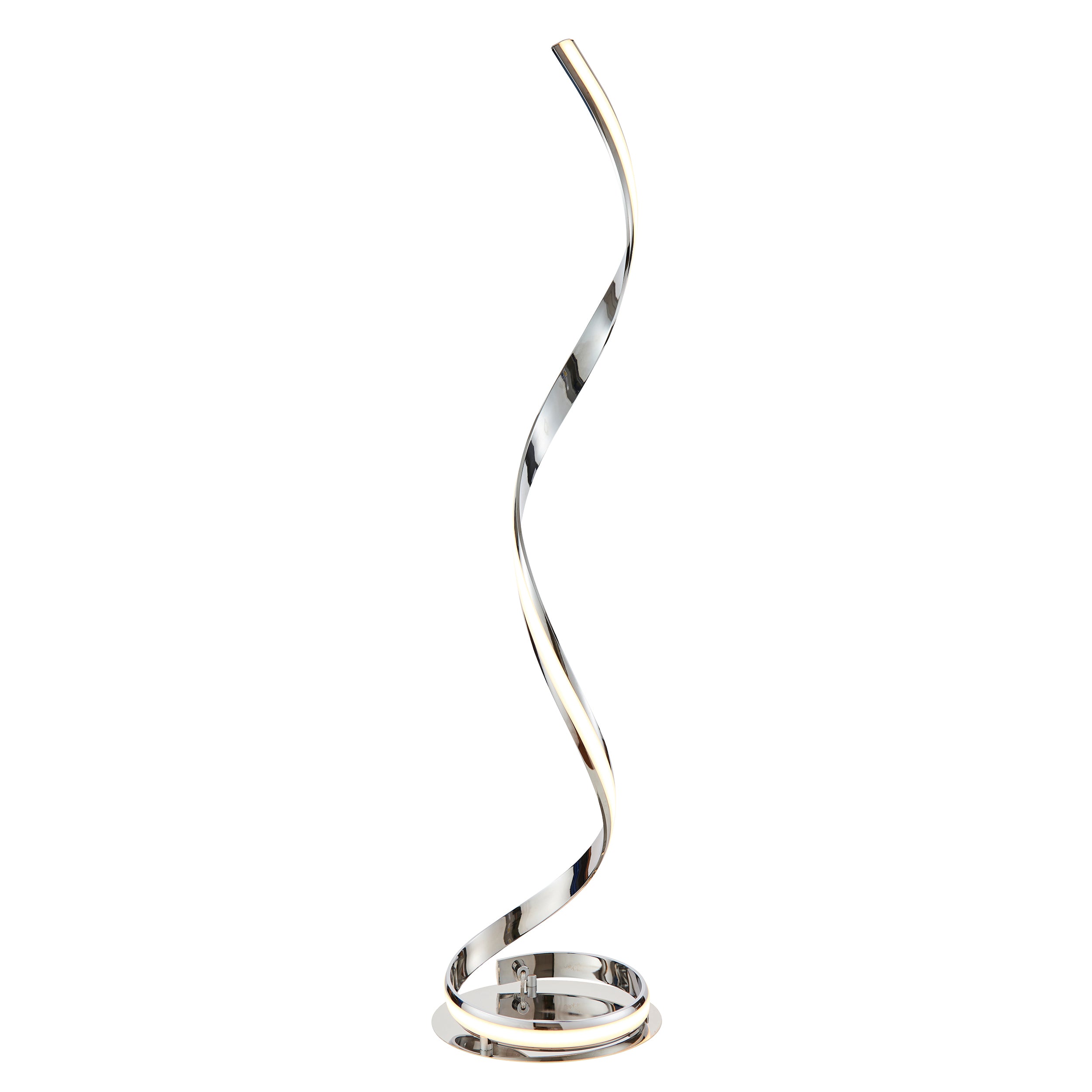 Aria Floor Lamp. Chrome Plated & Integrated LED