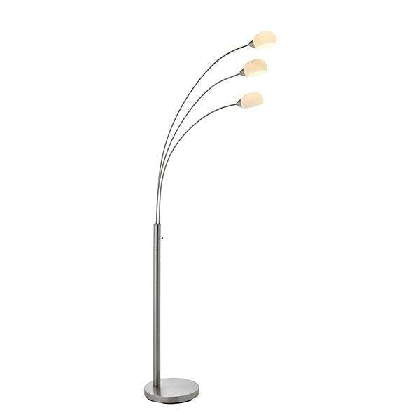 Armstrong Lighting:Jaspa 3 Light Satin Nickel Floor Lamp