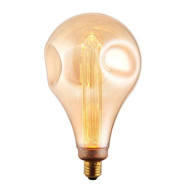 Armstrong Lighting:XL E27 LED Dimple Globe 148mm Dia - Amber