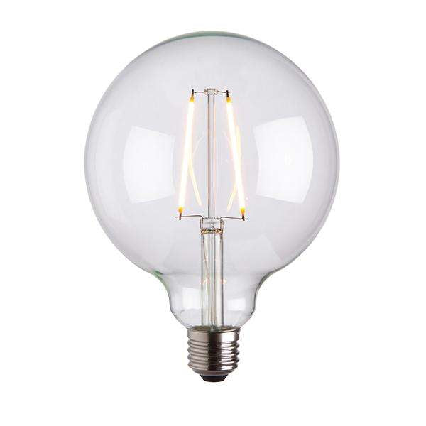 Armstrong Lighting:E27 LED Filament Globe 125mm Dia - Clear 2w