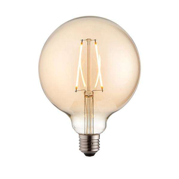 Armstrong Lighting:E27 LED Filament Globe 125mm Dia - Amber 2w