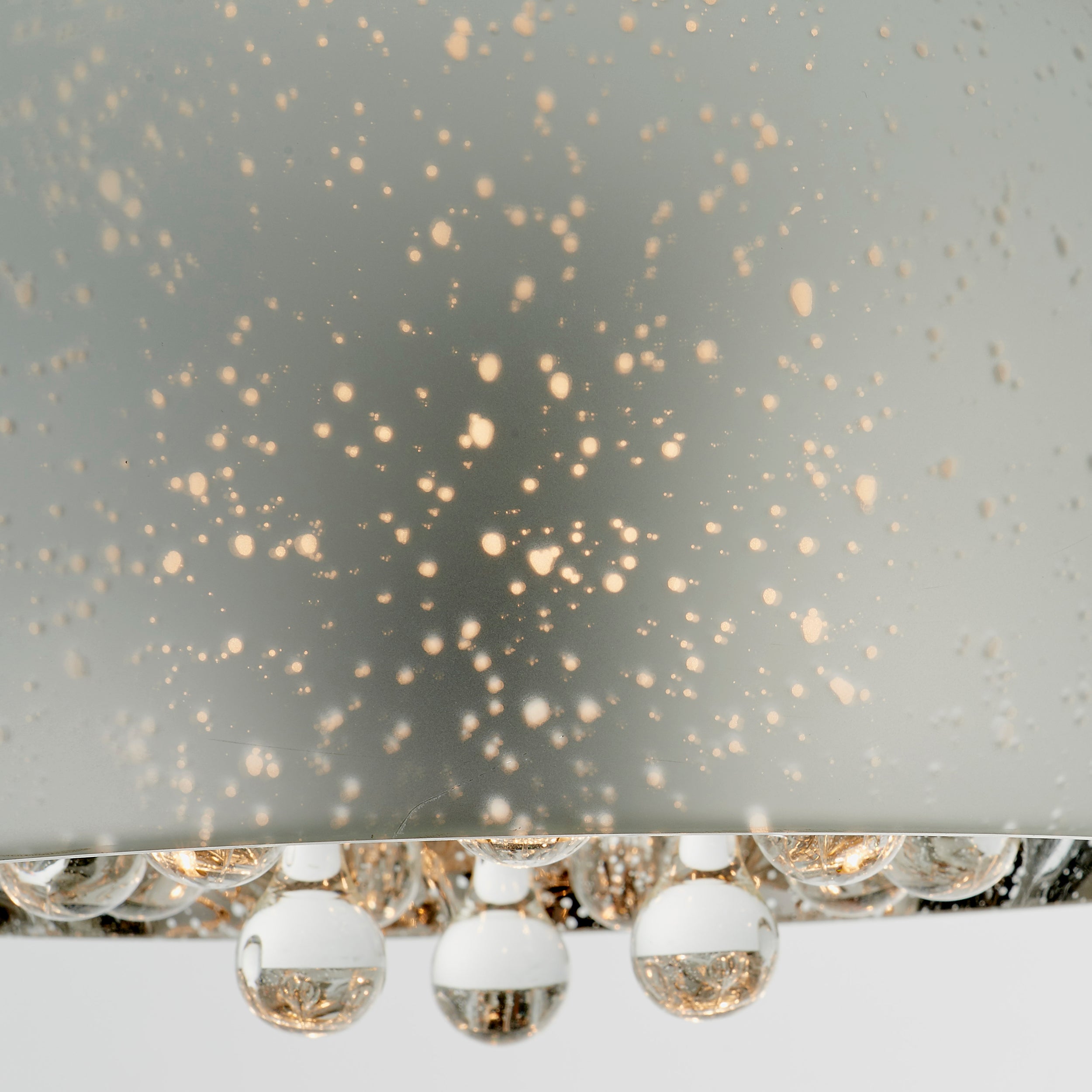 Eclipse Ceiling Light. Chrome Plate Glass & Clear Glass