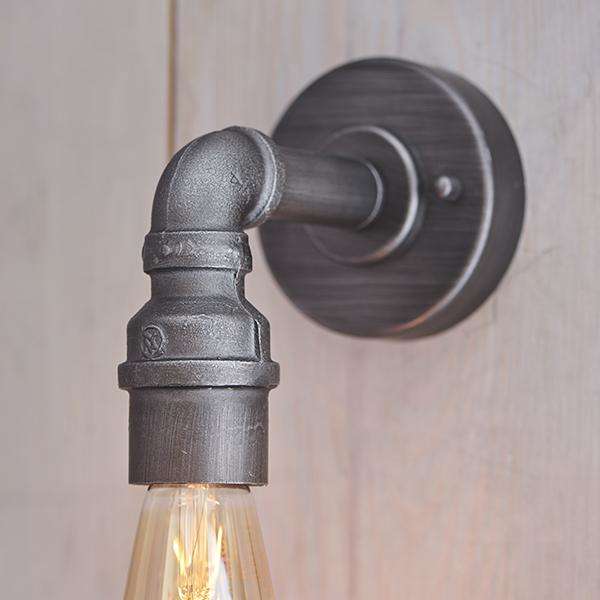 Armstrong Lighting:Pipe Aged Pewter Wall Light