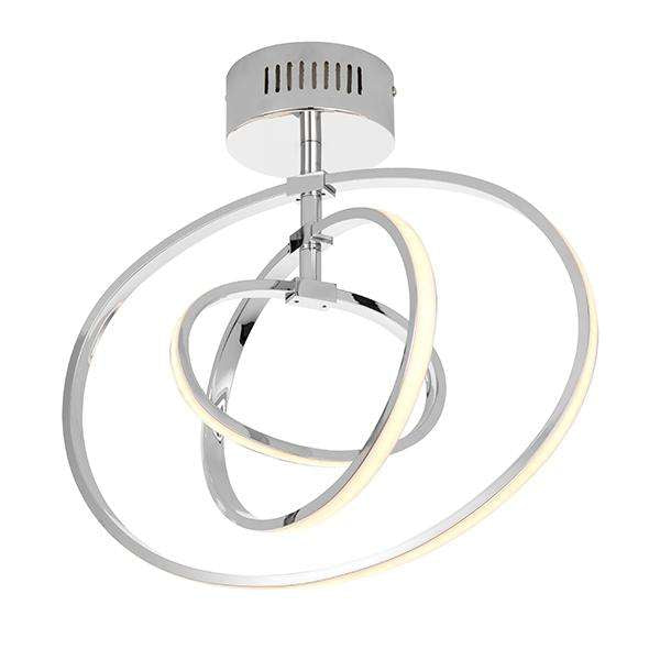 Armstrong Lighting:Avali Chrome Semi Flush Ceiling Light