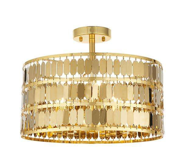 Armstrong Lighting:Eldora Gold Flush Ceiling Light