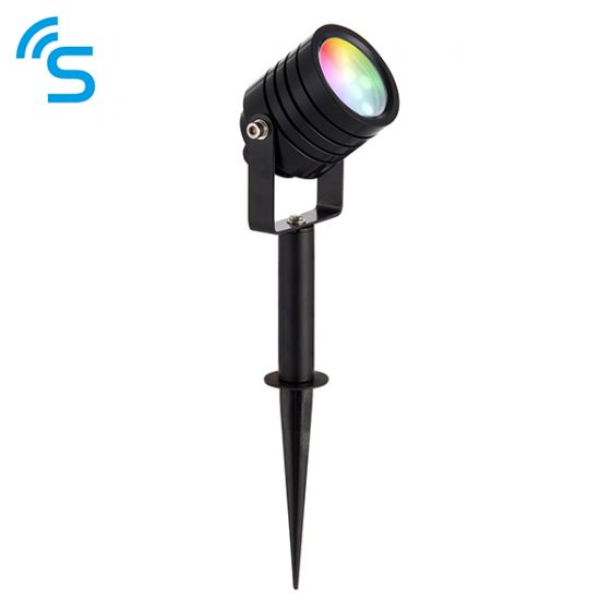 Smart Luminatra - RGB LED Spotlight | Black Anodised | Clear Plastic | IP65