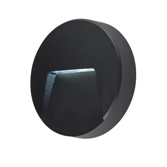 Severus CCT - Guide Light | IP65 | Gloss Black | Round | Non-Dimmable