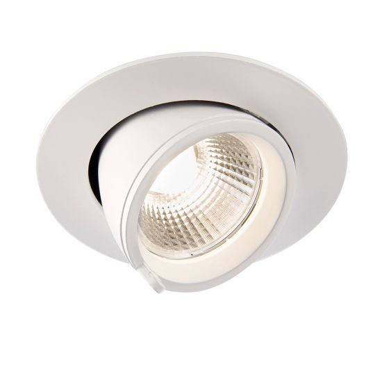 Axial Round 15W LED Recessed Matt White 3000K IP20 1200Lm