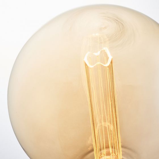 Vintage 2.8W LED Globe Bulb - Warm White, Amber Glass