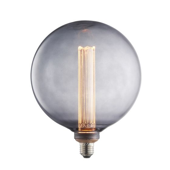 Designer 2.8W Smoked Glass LED Globe Bulb - Warm White
