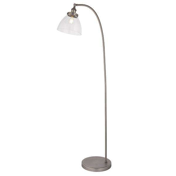 Armstrong Lighting:Hansen Brushed Silver Floor Lamp