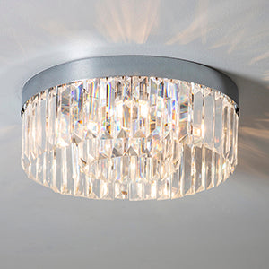 Shimmer Clear Crystal Bathroom Ceiling Light