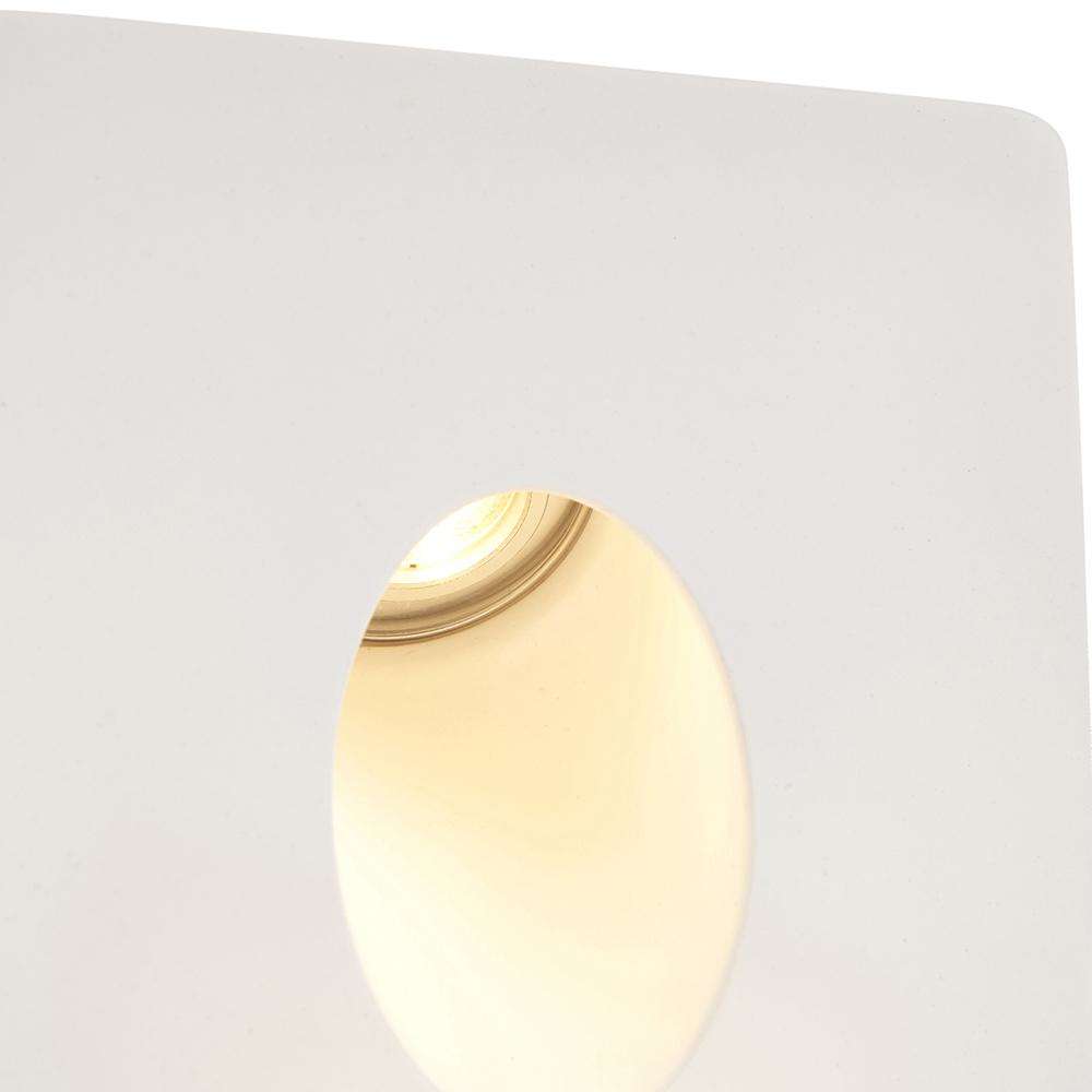 Armstrong Lighting:Zeke Plaster In LED Wall Light. Square