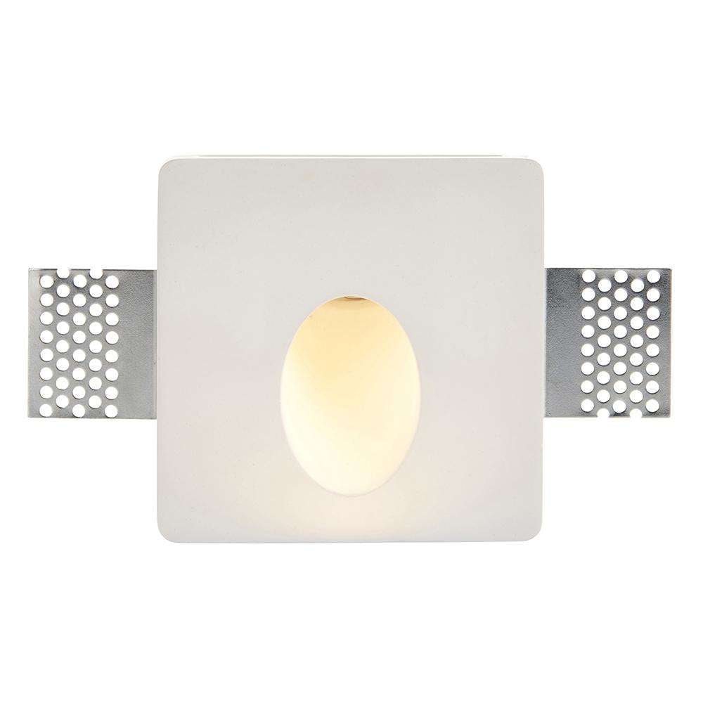 Armstrong Lighting:Zeke Plaster In LED Wall Light. Square