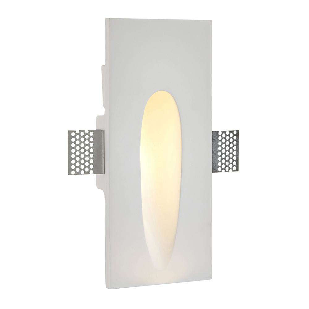 Armstrong Lighting:Zeke Plaster In LED Wall Light. Rectangular