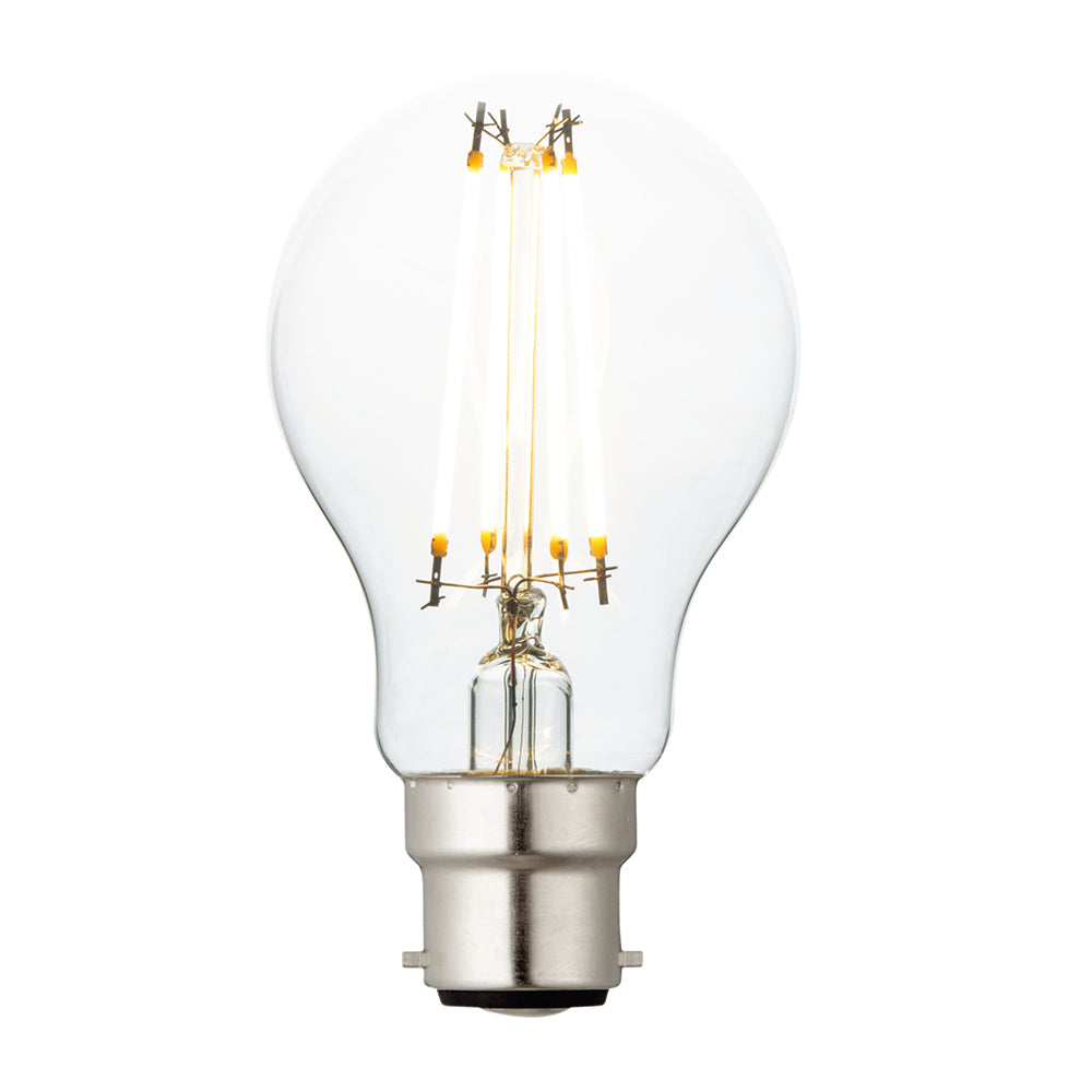 B22 Bayonette LED Filament Bulb GLS 6W Warm White
