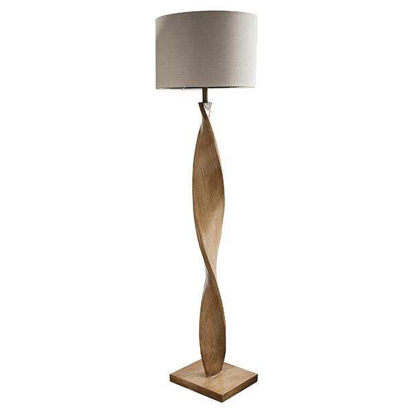 Armstrong Lighting:Abia Oak Effect Floor Lamp
