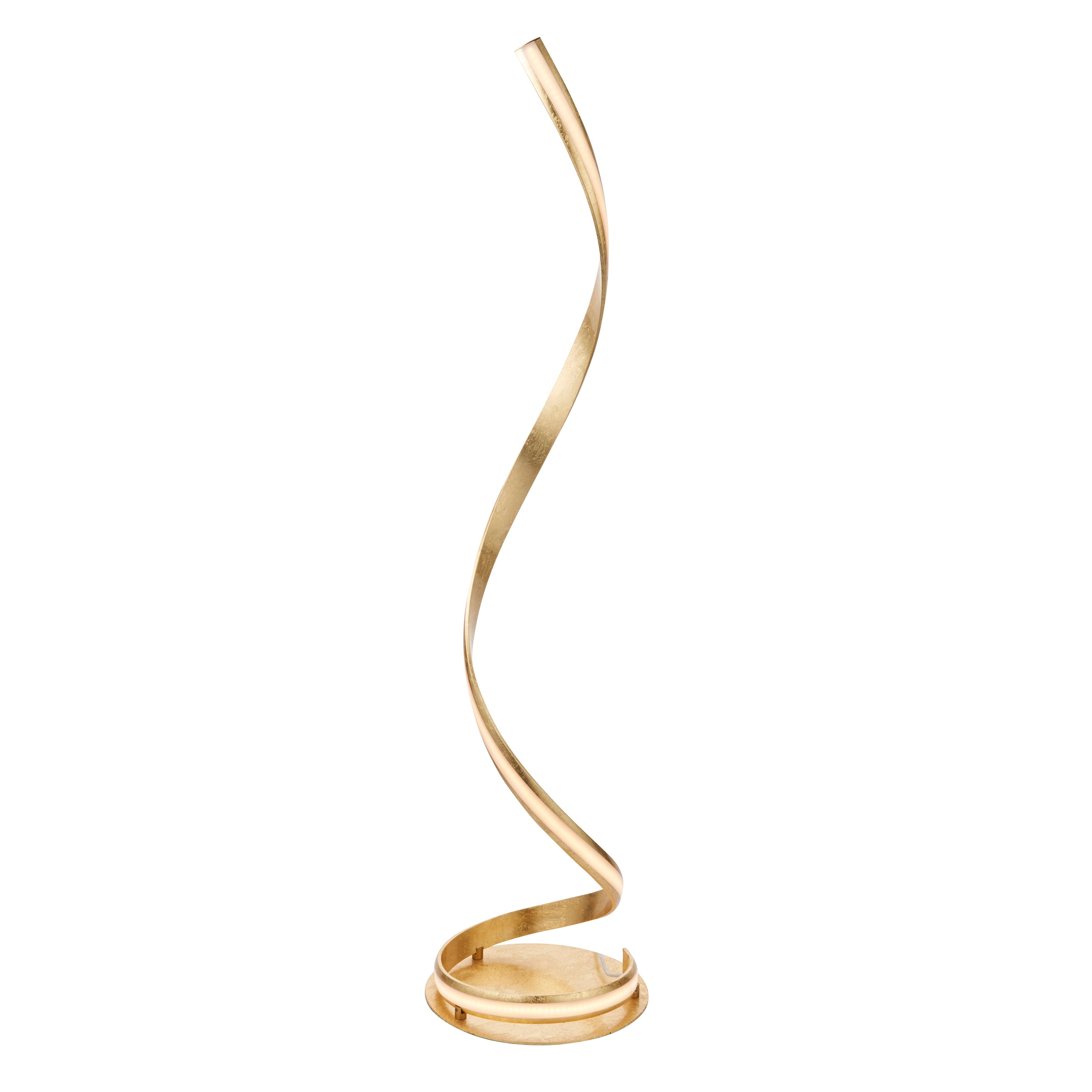 Aria Floor Lamp. Gold Leaf Finish & Integrated LED