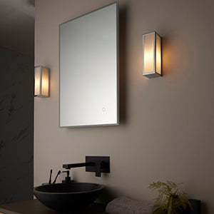 Newham Wall Light. Chrome & Frosted Glass
