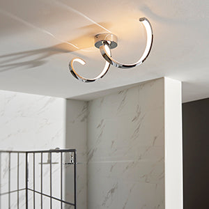 Astral Contemporary Chrome Bathroom LED Ceiling Light