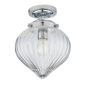 Cheston Ribbed Glass Ceiling Light