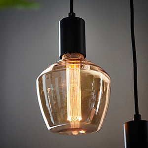Scandi E27 LED Designer Bulb Amber Tinted