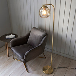 Dimple Floor Lamp. Brushed Brass